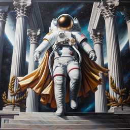 an astronaut, painting, neoclassicism style generated by DALL·E 2